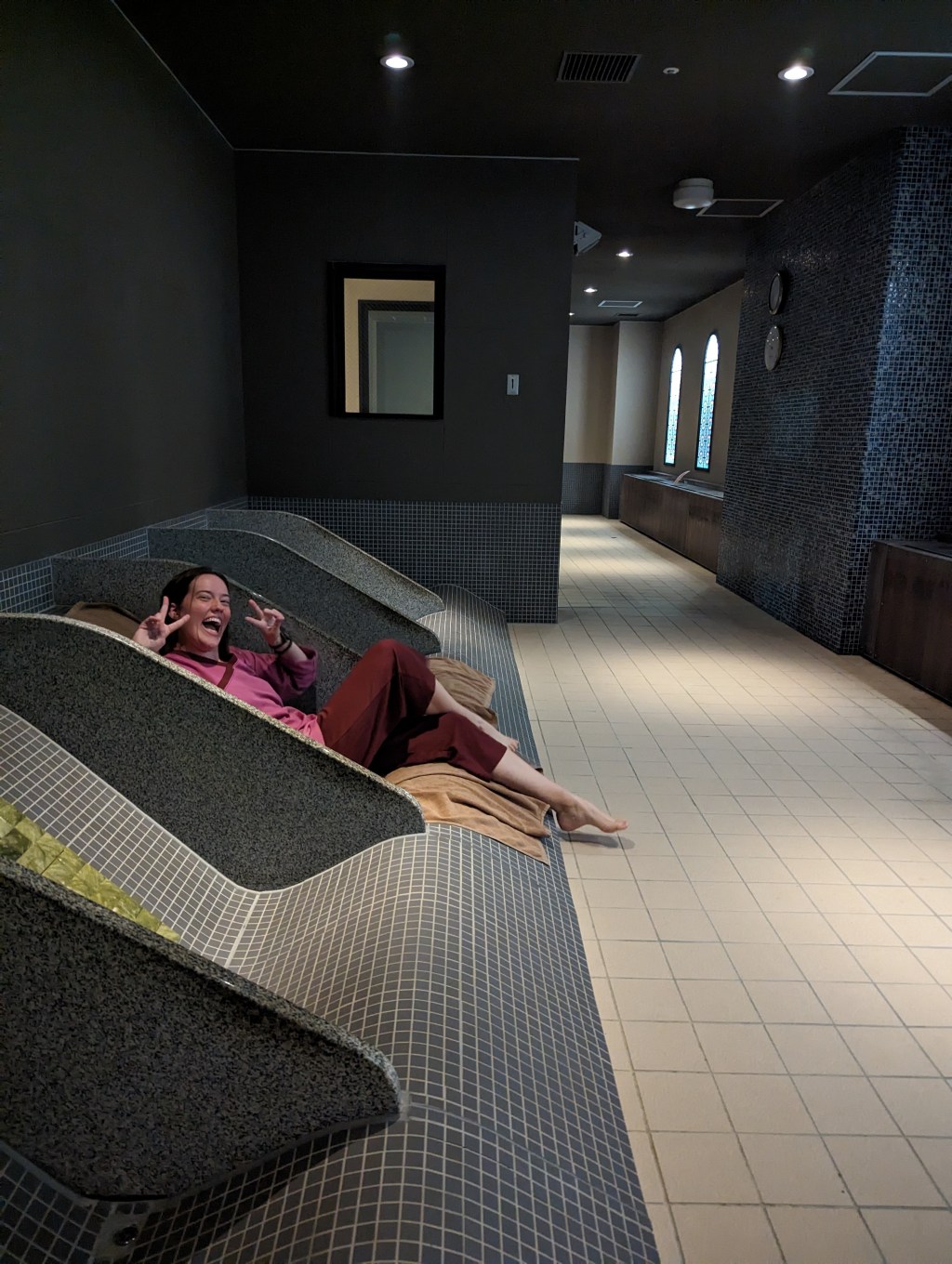 Onsen and okonomiyaki